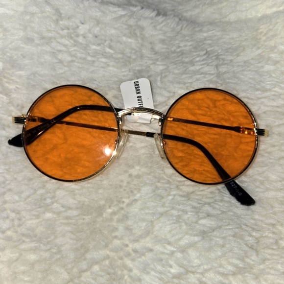 Urban Outfitters Waverly Round Metal Frame Sunglasses NEW - Picture 2 of 7